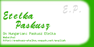 etelka paskusz business card